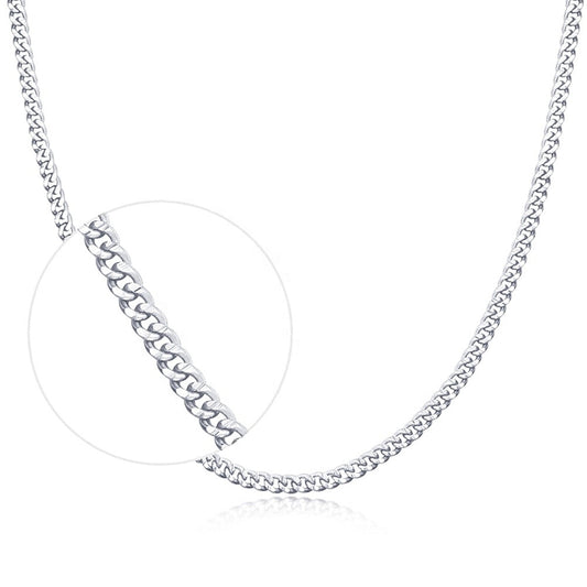 Silver Cubic Link Chain